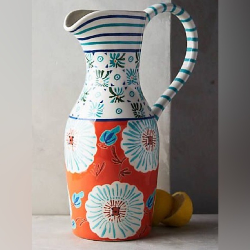 Rare Retired Anthropologie floral vase